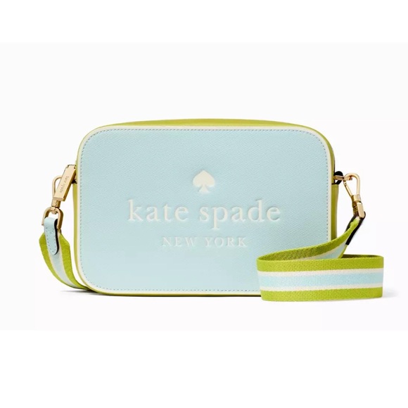 New Kate Spade Oh Snap Colorblock Mini Camera Bag Blue Glow Multi - Picture 1 of 6